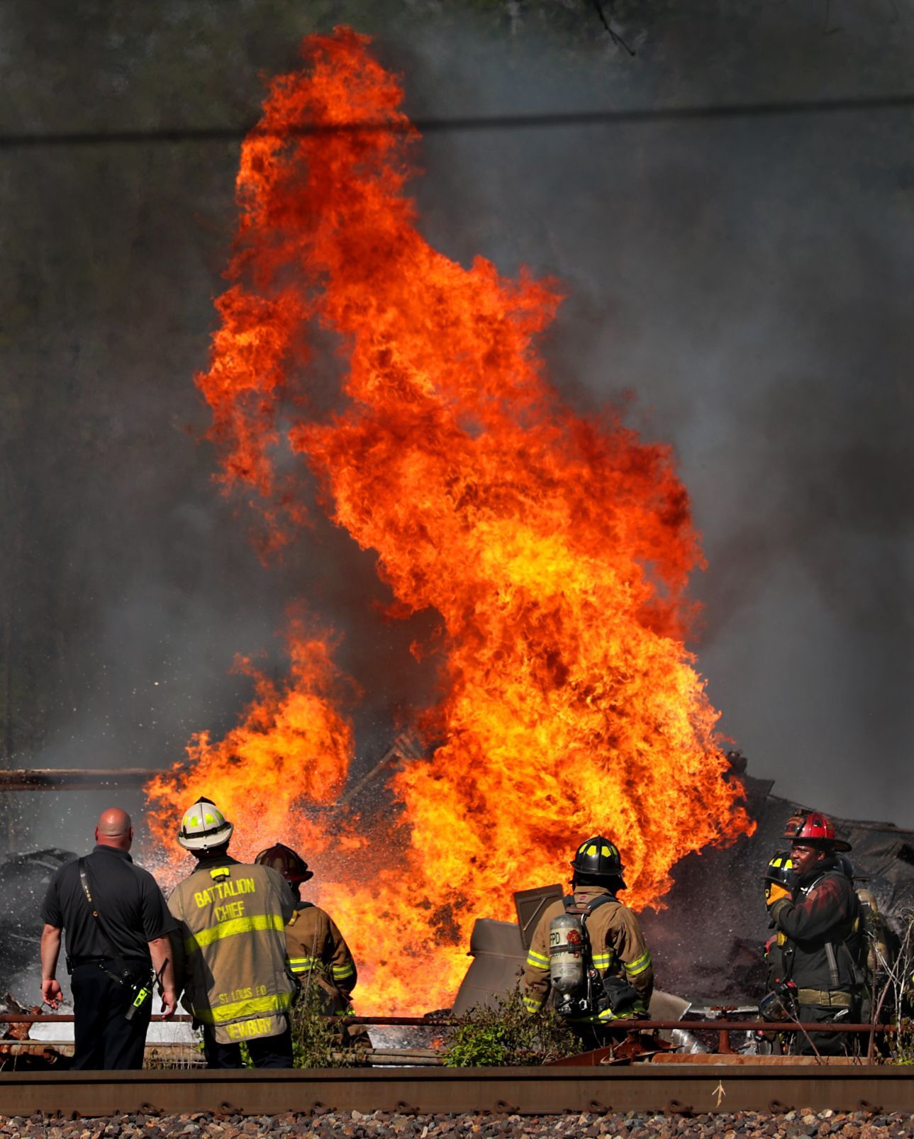 Large chemical fire in south St. Louis County